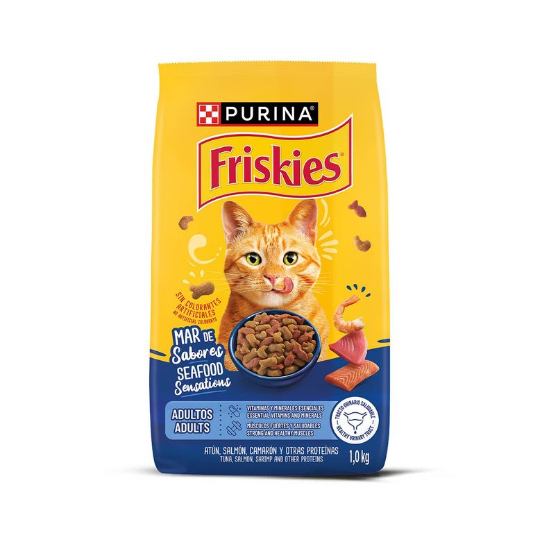 Alimento Seco Gatos Adultos Friskies Sensaciones Marinas Bolsa 1 Kg