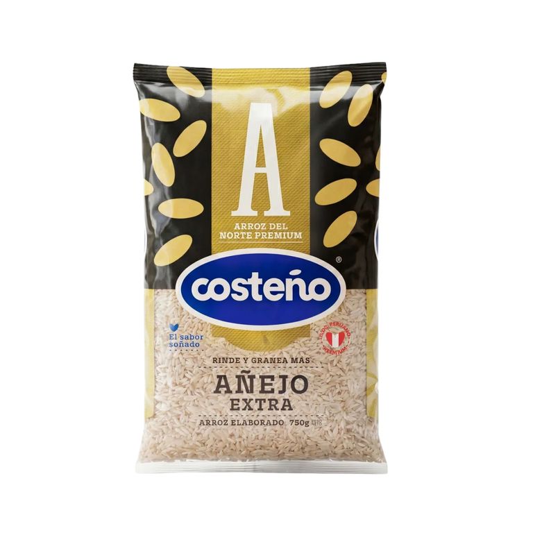 Arroz Costeño Extra Añejo Bolsa 750 g