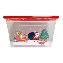 undefined - Caja Con Tapa Roja Duraplast Preferida Navidad 28 L