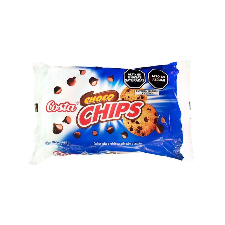 Galleta Chocochips Vainilla Costa Sixpack 204 g