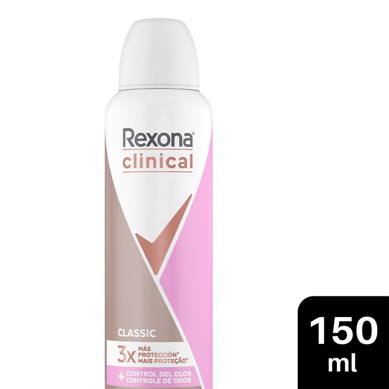 Antitranspirante en Spray Rexona Clinical Classic Envase 150 mL