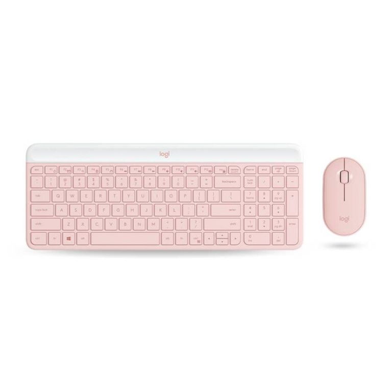 Teclado Logitech + Mouse Mk470 Usb Rose