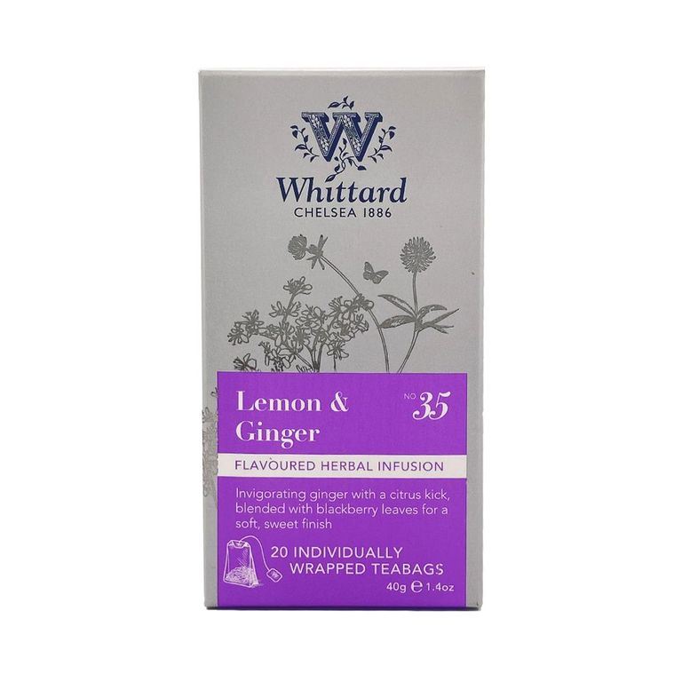 Infusión Whittard Lemon & Ginger Caja 20 Sobres