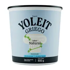 YOLEIT - Yogurt Griego Yoleit Sin Lactosa Natural Envase 950 g