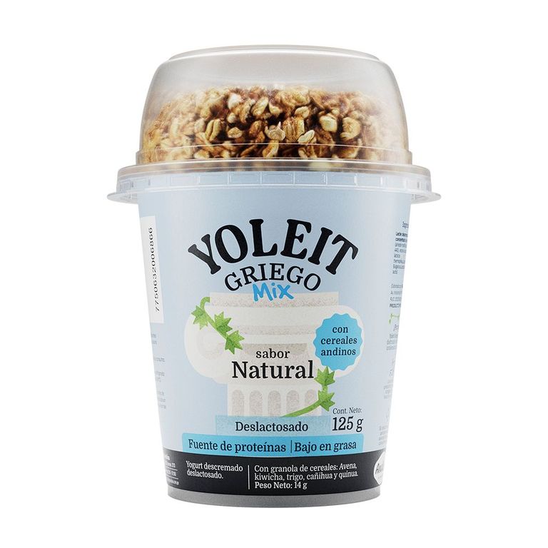 Yogurt Griego Yoleit Mix Natural con Granola Envase 125 g