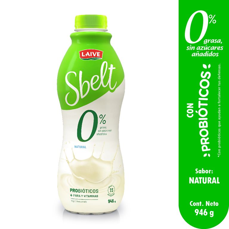 Yogurt Laive Sbelt Natural Botella 946 g