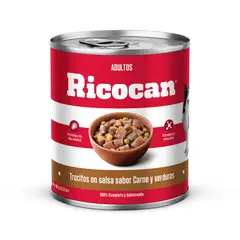 RICOCAN - Alimento Húmedo Perros Adultos Ricocan Carne y Verdura Lata 290 g