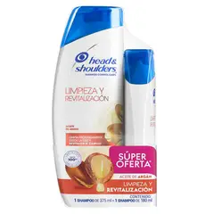 HEAD & SHOULDERS - Pack Shampoo Limpieza Y Revitalización Botellas 375 mL Y 180 mL
