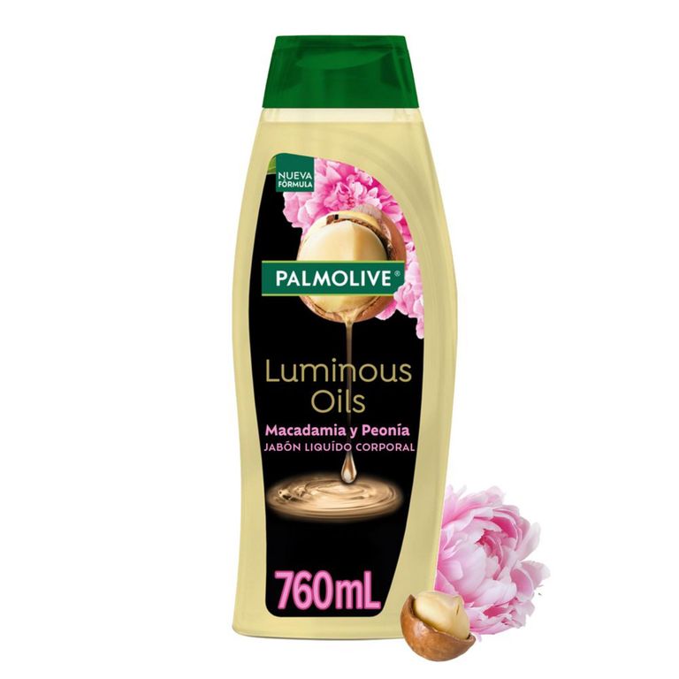 Jabón Líquido Corporal Palmolive Luminous Oils Macadamia y Peónia Envase 760 mL