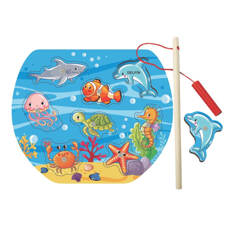 Rompecabezas Arti Creativo Pescando 8 Piezas Madera