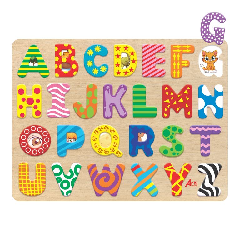 Juego De Encaje Arti Creativo Abecedario Madera