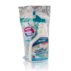 BINNER - Pack Binner Limpiador Baños y Duchas 500 mL + Repuesto Doypack 500 mL