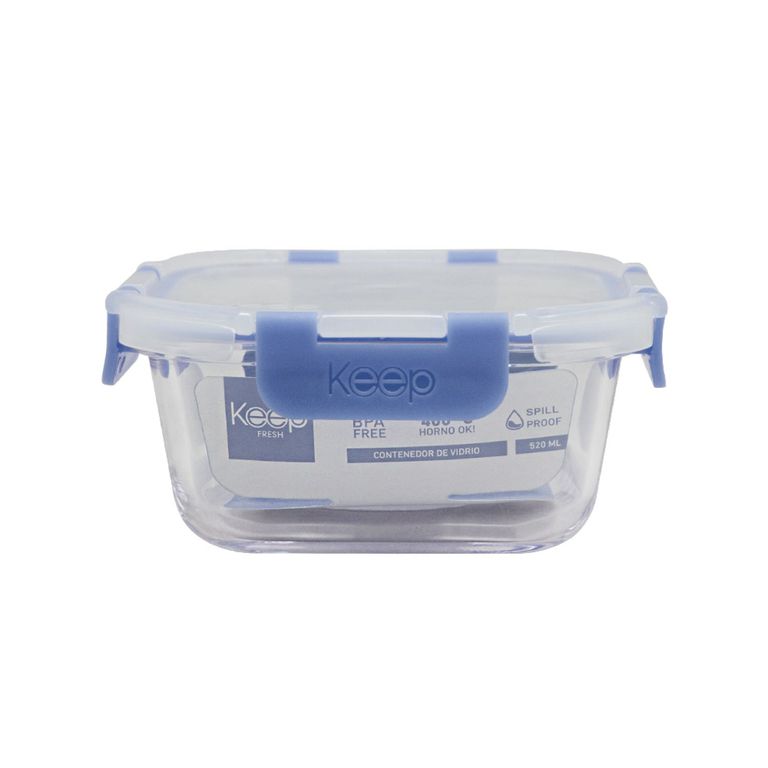 Hermetico Cuadrado 520mL Glass Keep