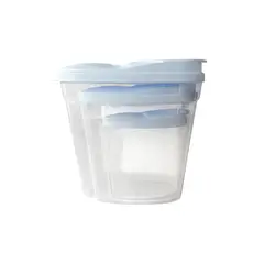 Precio Uno - Set Canister Plástico Cereal 3 Piezas