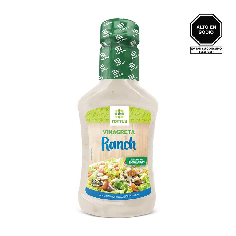 Vinagreta Ranch Tottus Envase 237 g