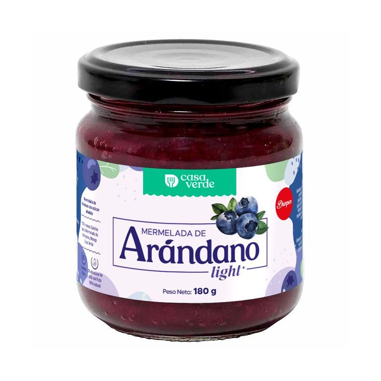 Mermelada Casa Verde Arándano Light Envase 180 g