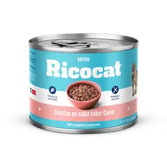 RICOCAT - Trocitos En Salsa Carne Cachorro 190 gr