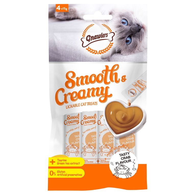 Premio para Gatos Gnawlers Smooth Cangrejo Empaque 4 Und