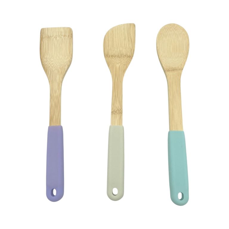 Juego de Utensilios 3 Piezas Bamboo en Malla