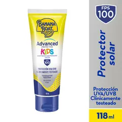 BANANA BOAT - Protector Solar Banana Boat Advanced Pro Kids FPS100 Envase 118 mL