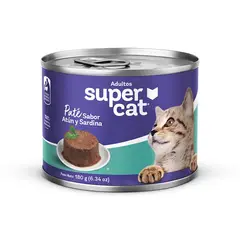 SUPERCAT - Pate Atún Y Sardina Adulto 180 g