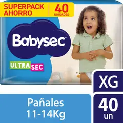 BABYSEC - Pañales Babysec Ultrasec Talla XG Empaque 40 Und