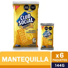 CLUB SOCIAL - Club Social Mantequilla Empaque 6 Und