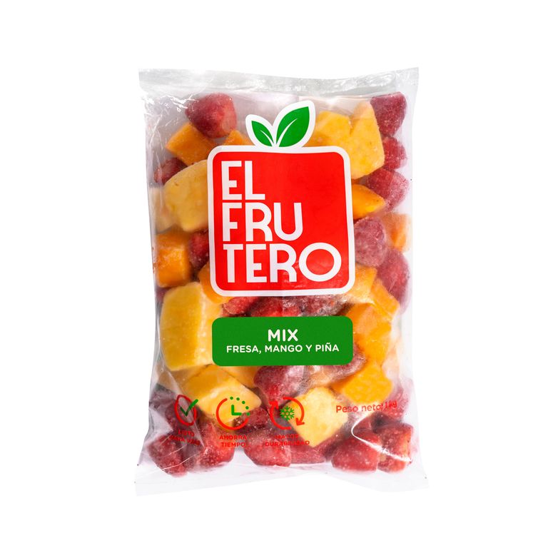 Mix de Fresa Piña y Mango El Frutero Bolsa 1 Kg