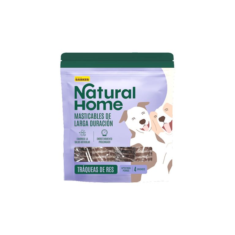Tráquea de Res Masticable para Mascotas Natural Home Doypack 140 g
