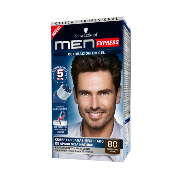 Tinte Men Express Tono 80 Castaño Negro Natural