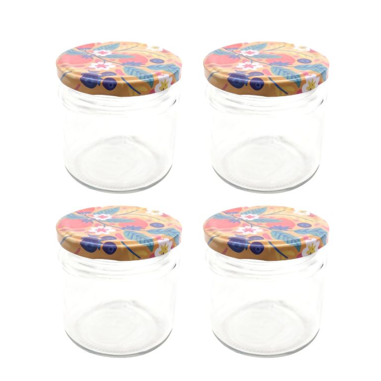 Set x 4 Frasco Conservero 250mL Cuadr