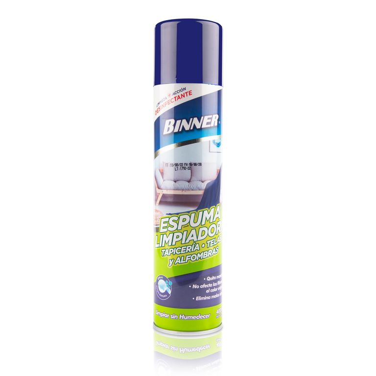 Espuma Limpiadora Binner Telas y Alfombras Envase 600 mL