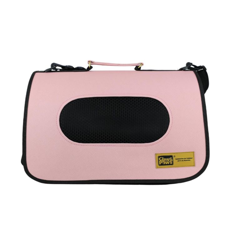 Transportador de Cuero para Mascota Claws Paws Talla 3 Rosa 55x27x29 cm