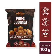 SIETE DRAGONES - Siete Dragones Puff de Quinua Sabor Pollo Brasa a la Leña Bolsa 100 g