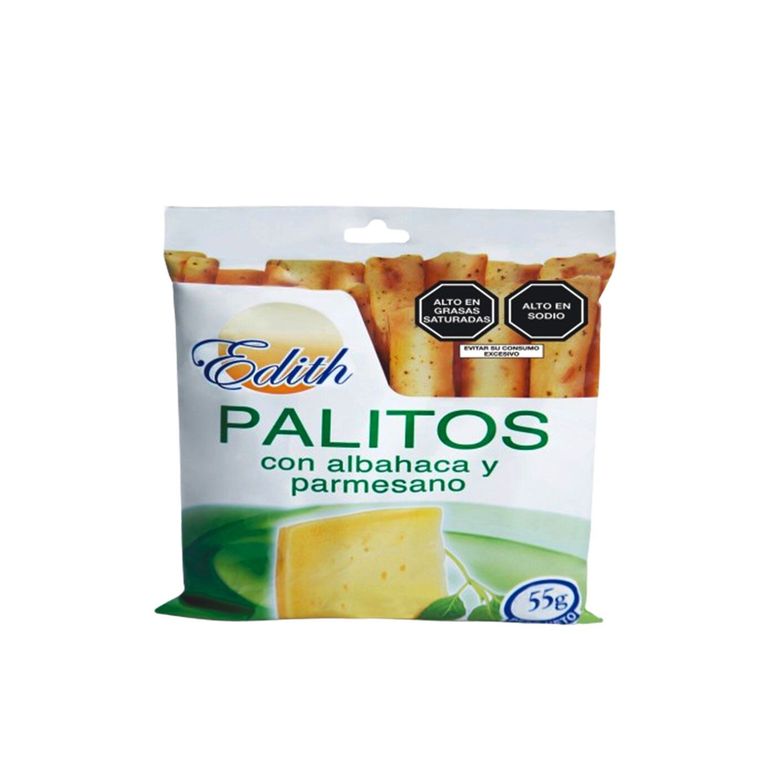 Palitos Edith con Albahaca y Parmesano Bolsa 55 g