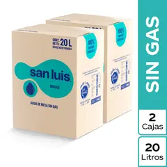 SAN LUIS - Agua San Luis Sin Gas Pack 2 Bidones 20 L