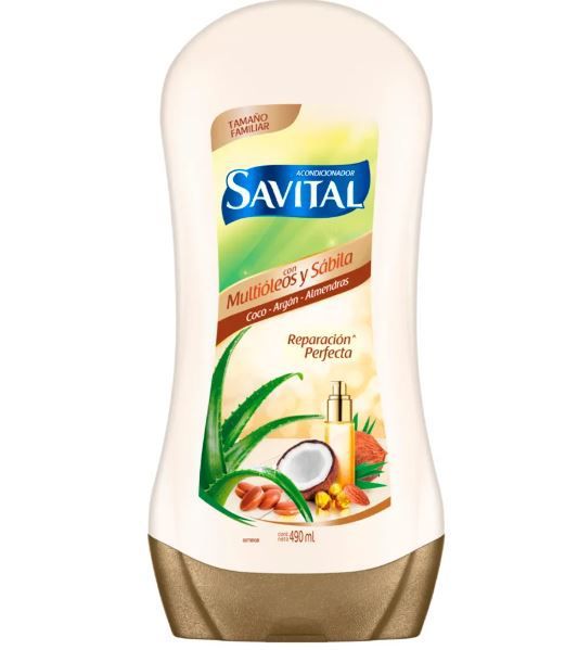 Acondicionador Savital Multioleos Sábila Botella 490 mL