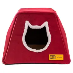 CLAWS PAWS - Casa Gato 3 En 1 Talla 1 Rojo