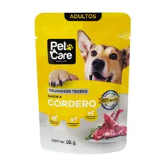 PET CARE - Alimento Húmedo Perros Adultos Pet Care Cordero Doypack 95 g