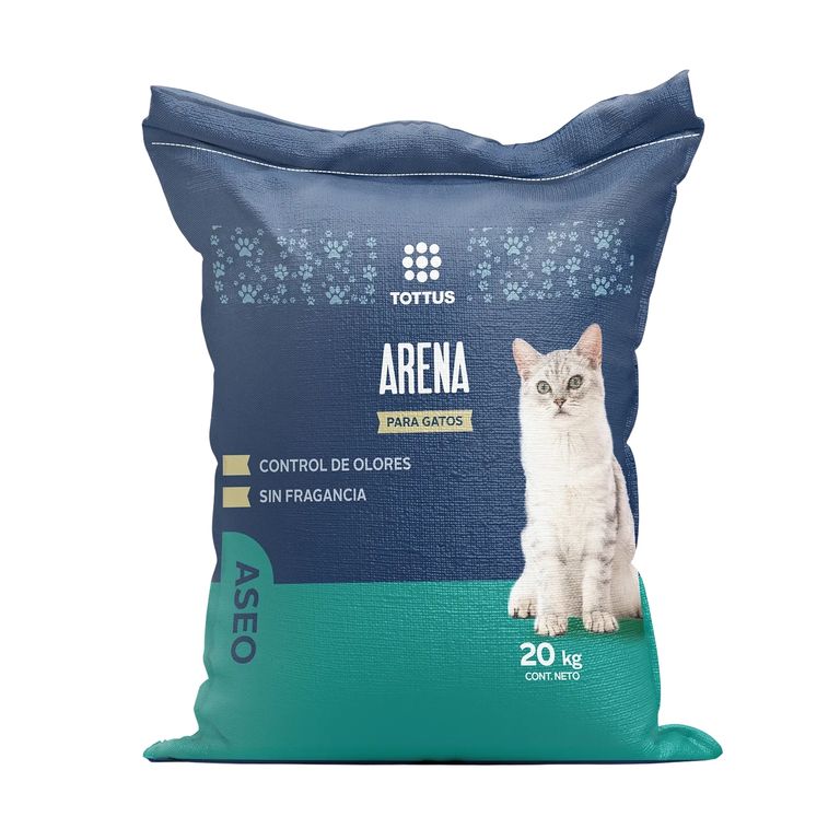 Arena para Gato Sin Perfume Tottus Bolsa 20 Kg