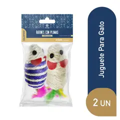 TOTTUS - Pack De Ratones Con Plumas Para Gatos