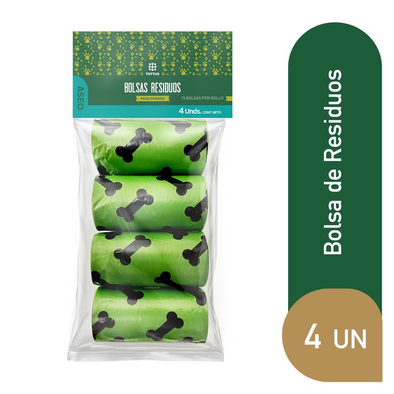 Bolsas de Residuo para Perros Tottus Empaque 4 Und