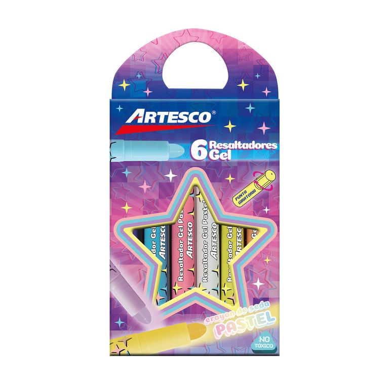 Crayones De Seda Artesco Colores Pastel Empaque 6 Und