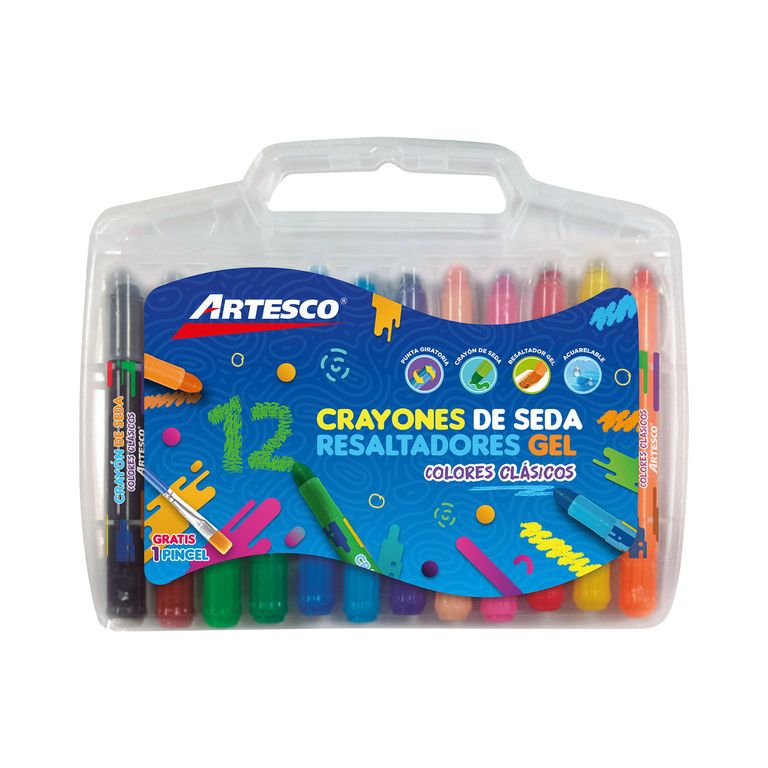 Crayones De Seda Artesco Empaque 12 Und