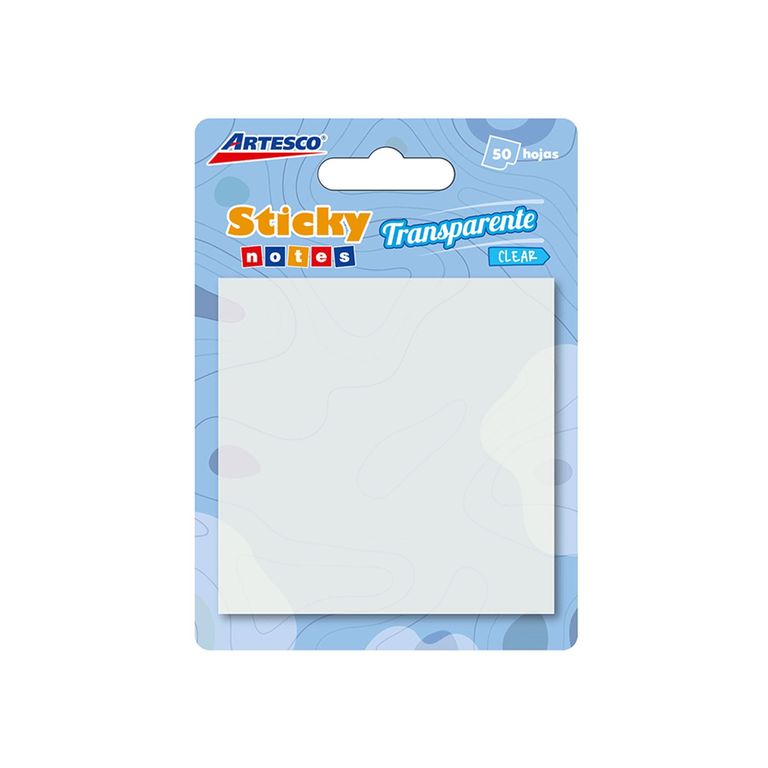 Notas Adhesivas Artesco Transparentes 3 x 3 Clear Empaque 50 Hojas