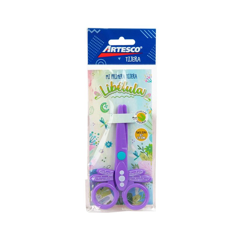 Tijera Artesco 5" Pre Escolar Diseño Libélula