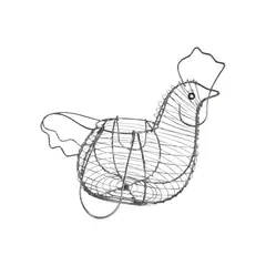Precio Uno - Portahuevos Gallina Cromada