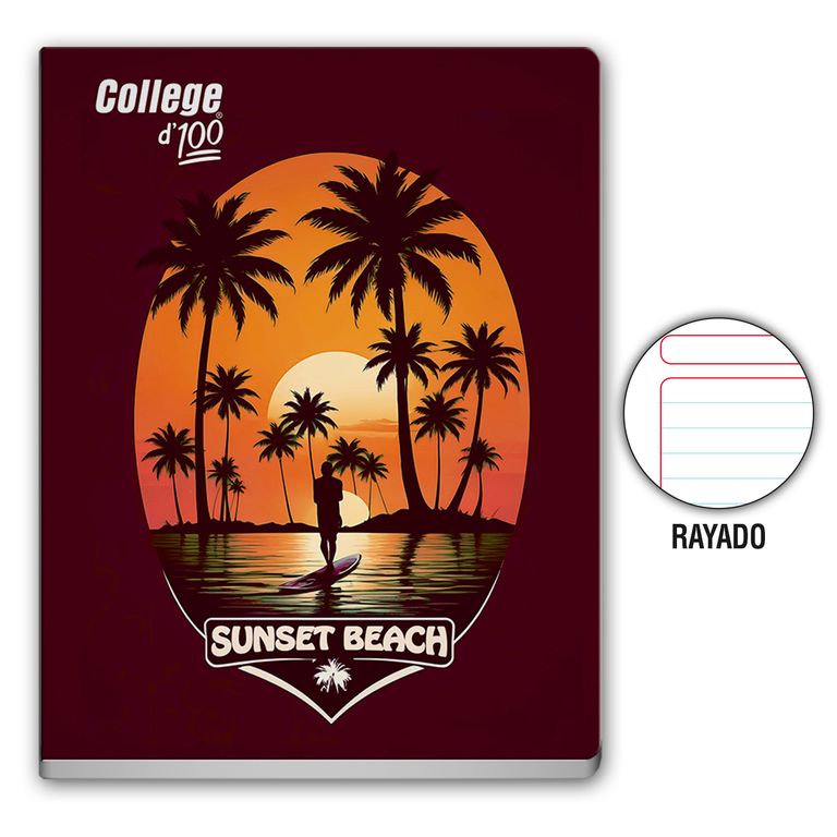 Cuaderno Rayado College Deluxe 100 Hojas
