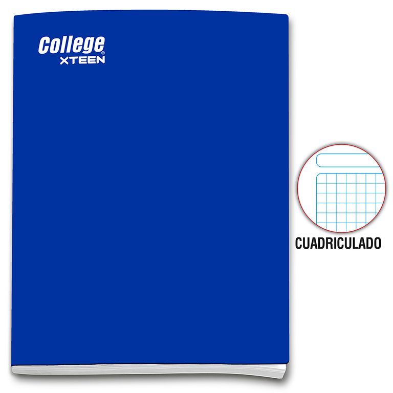 Cuaderno Cuadriculado College Xteen Deluxe 80 Hojas