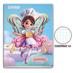COLLEGE - Cuaderno Cuadrimax 1 x 1 College Magic World Deluxe 80 Hojas